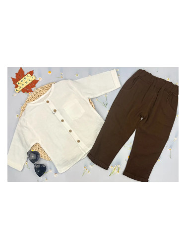 Комплект за момче пролетно удобство в кафяво