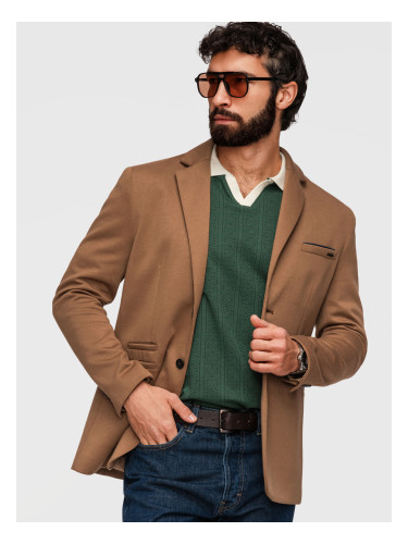 Мъжко яке SLIM FIT с плетена принтирана материя Ombre