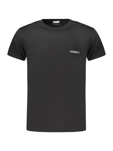 Черна тениска с къс ръкав Bikkembergs