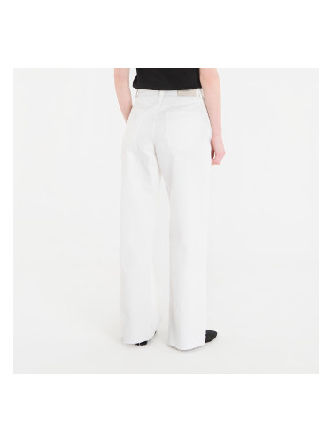 Дънки Calvin Klein Jeans The Wide Leg Raw Hem Chalk White 25