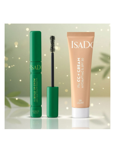 Сет Изящен грим Isadora Спирала Intense Black The Build Up Grow § Веган CC крем SPF30