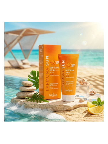 Слънцезащитен Крем за Лице с висока защита SPF 50 UVA/UVB Farmona Sun Oil Free