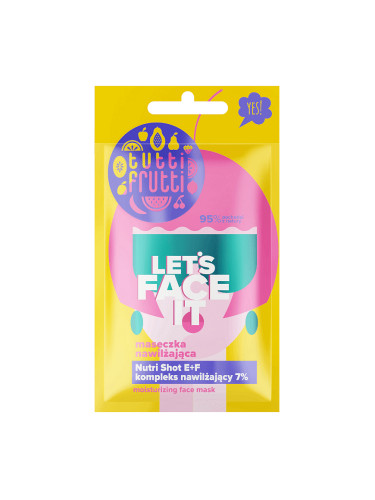 Хиалуронова Киселина 7% хидратираща маска + Nutri Shot E+F Farmona Tutti Frutti Let's Face it