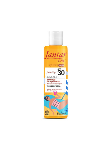 Водоустойчива слънцезащитна емулсия с висока защита SPF 30 Farmona Jantar SUN Amber