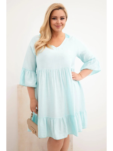 Рокля plus size с отворени детайли от Кеси Влоски