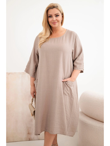 Дамска рокля Kesi с големи размери и джобове