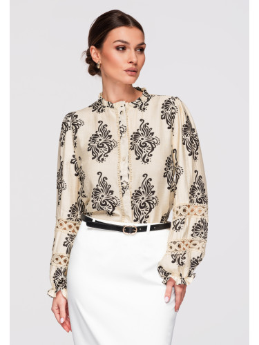 Дамска блуза с дантелени вложки