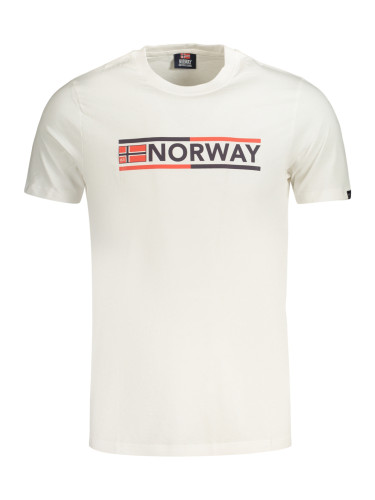 Мъжка бяла тениска с къс ръкав