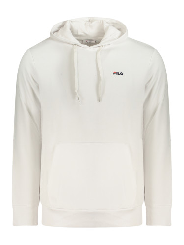 Бял мъжки суитшърт без качулка