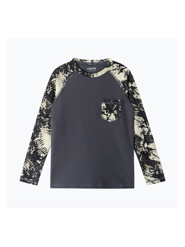 Детска блуза с дълъг ръкав за плуване Reima Kroolaus soft black