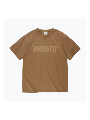 Мъжка тениска PROSTO Big Logo cinnamon beige