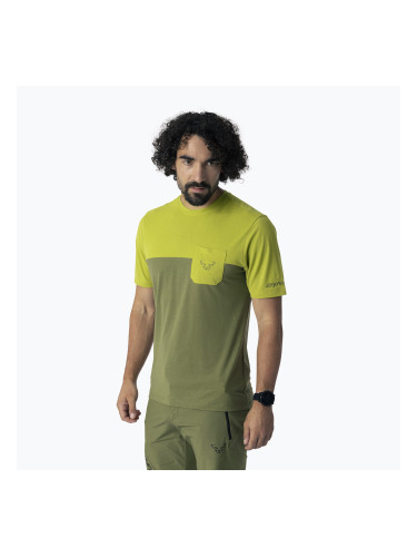 Мъжка тениска за трекинг DYNAFIT Transalper Pocket golden lime/5a40