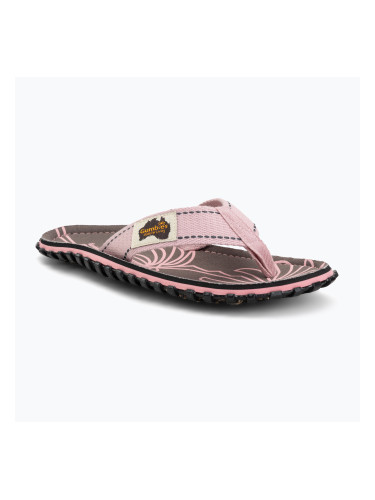 Джапанки Gumbies Islander palm leaf pink