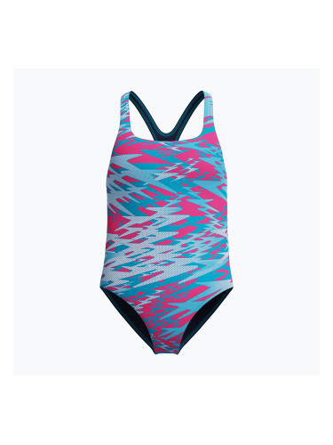 Детски цял бански костюм Speedo Hyperboom Print Medalist margarita pink
