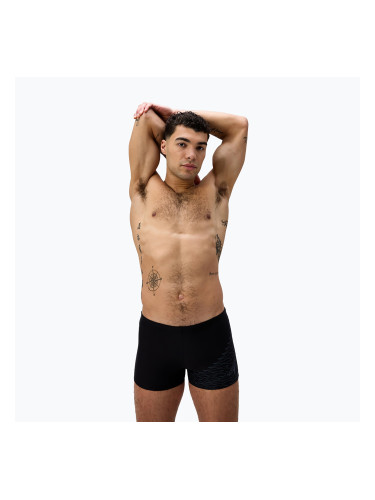Мъжки боксерки за плуване Speedo Medley Logo Aquashort black/lead grey