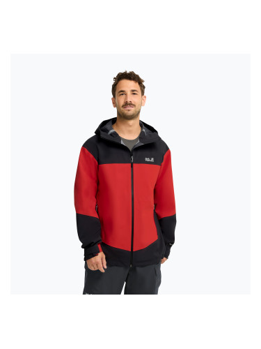 Мъжко яке за дъжд Jack Wolfskin Rockpaw 3L siren red