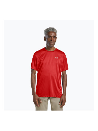 Мъжка трекинг тениска Jack Wolfskin Tech T siren red