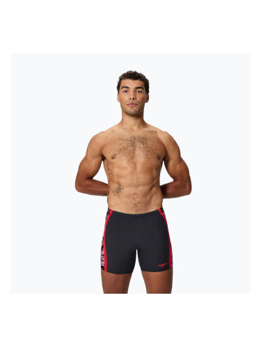 Мъжки шорти за плуване тип клин Speedo Hyper Boom Splice Mid anthracite/high risk red