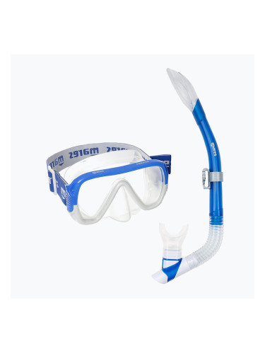 Комплект за шнорхелинг Mares Keewee Splash blue/white/clear