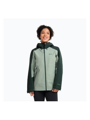 Дамско яке за дъжд Jack Wolfskin Wildbound 2L green zinnia