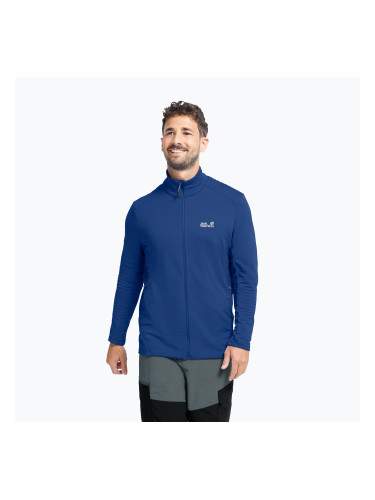 Мъжки суитшърт за трекинг  Jack Wolfskin Litestride Full Zip blue orchid