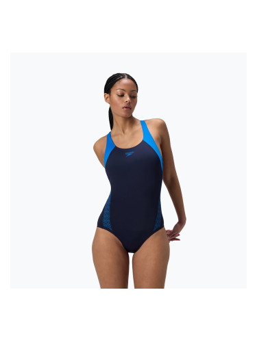 Дамски цял бански костюм Speedo HyperBoom Splice Racerback lagoon blue
