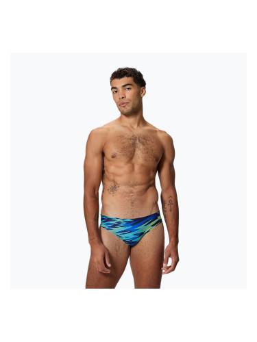 Мъжки бански тип слип Speedo Hyperboom Print Brief 2.5" peacoat/deep sapphire