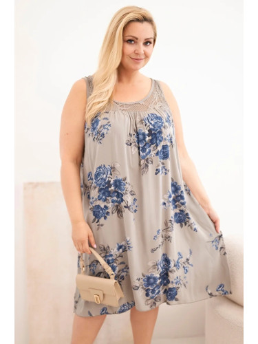 Рокля Kesi Plus size с дантелен корсаж