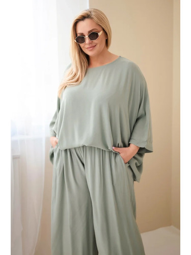 Комплект Kesi Plus Size: блуза и панталон