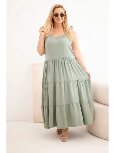 Women's viscose dress with tie Kesi