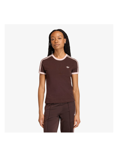 Тениска adidas 3 Stripes Slim T-Shirt Aurora Coffee M