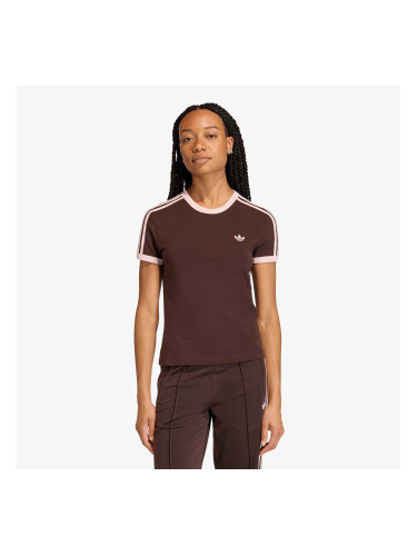Тениска adidas 3 Stripes Slim T-Shirt Aurora Coffee S