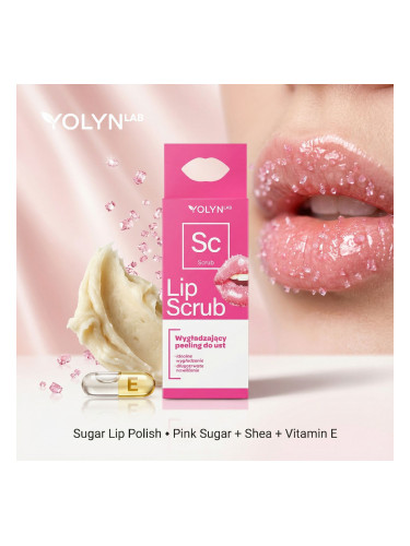 Захарен скраб за кадифени устни YOLYN LAB Lip Scrub
