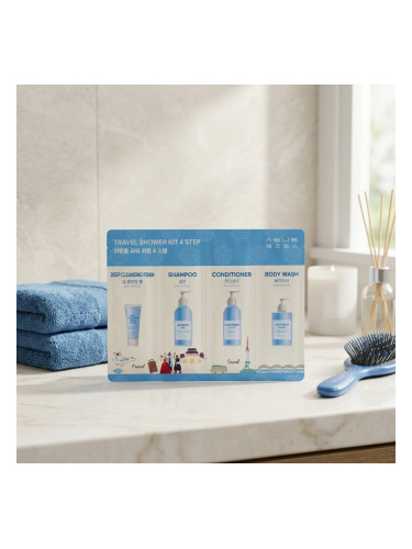 Сет за пътуване - Грижа за коса и тяло в 4 стъпки Travel Size ASUS SHOWER KIT 4 STEP