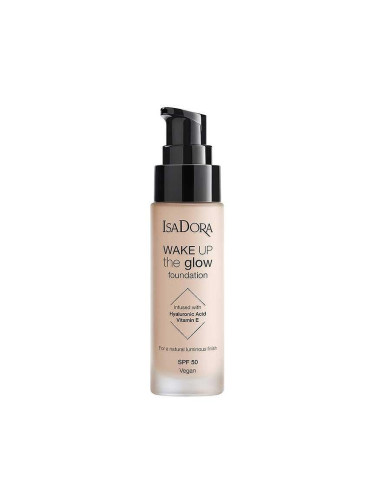 Дълготраен хидратиращ фон дьо тен с SPF 50 Isadora Wake Up the Glow Foundation