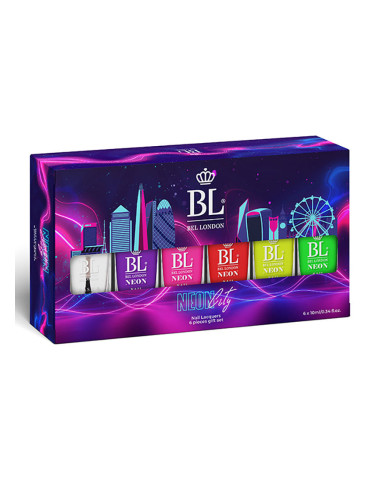 Комплект 6 броя лакове за нокти BEL LONDON NEON CITY