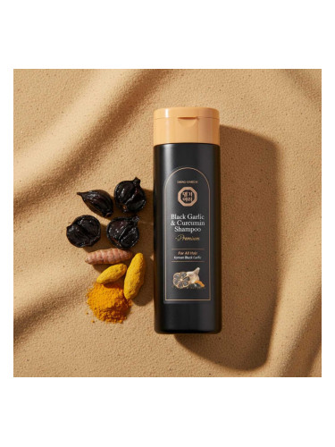 Премиум анти-ейдж шампоан против косопад с Куркумин и Черен чесън Doori Black Garlic and Curcumin Shampoo