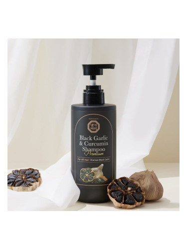 Премиум анти-ейдж шампоан против косопад с Черен чесън и куркумин Doori Black Garlic and Curcumin Shampoo