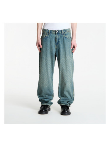 Дънки Daily Paper Faded Monogram Amba Jeans V2 Bleached Denim Blue L