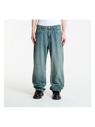Дънки Daily Paper Faded Monogram Amba Jeans V2 Bleached Denim Blue S