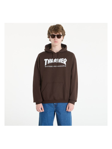 Суитшърт Thrasher Skate Mag Hood Dark Chocolate/ White L