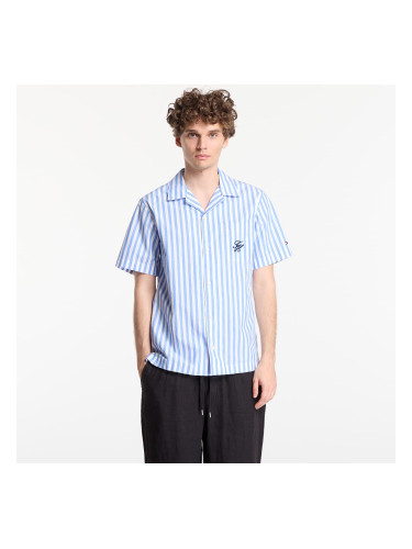 Риза Tommy Hilfiger Regular Fit Paper Touch Short Sleeve Shirt Blue Spell/ Stripe M