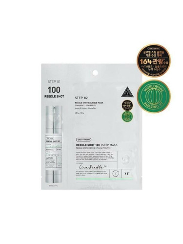 VT Cosmetics Mild Reedle Shot 100 2-Step Mask Двустепенна маска за лице с микроигли