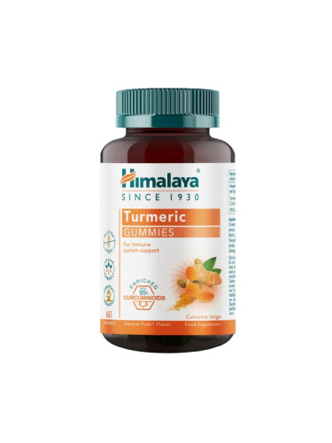 Турмерик (Куркума), 60 ЖЕЛИРАНИ ТАБЛЕТКИ (с аромат на плодове), Himalaya Wellness