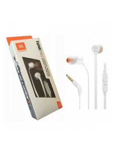 Слушалки с микрофон JBL T110 Бял