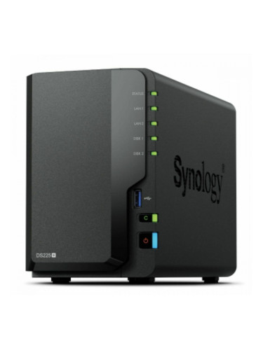 SATA 5.25" калъф за SATA 2.5" Synology DS225+ Черен Intel Celeron J4125