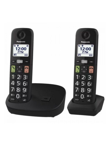 Безжичен телефон Panasonic KX-TGU112EXB Бял Черен