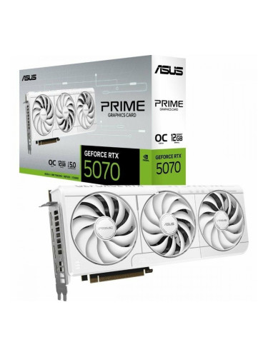 Графична карта Asus Prime GeForce RTX 5070 White OC Edition nvidia geforce rtx 5070 12 GB GDDR6 GDDR7