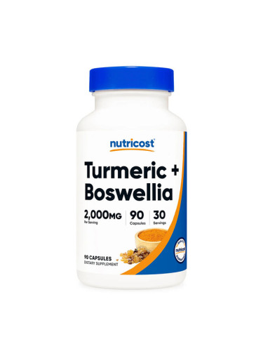 Куркума + босвелия 90 капсули | Nutricost