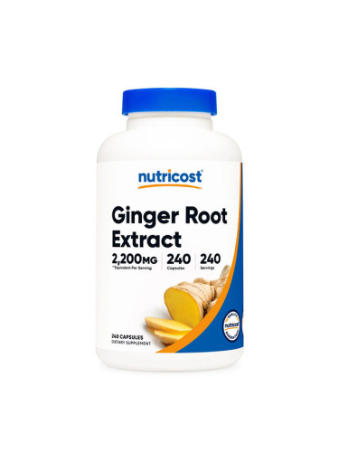 Джинджифил (корен) 550 mg 240 капсули | Nutricost